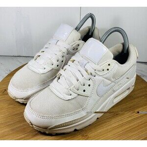 Nike Air Max 90 White/Sail Running Shoes Sneakers Size 6 CV8110-100